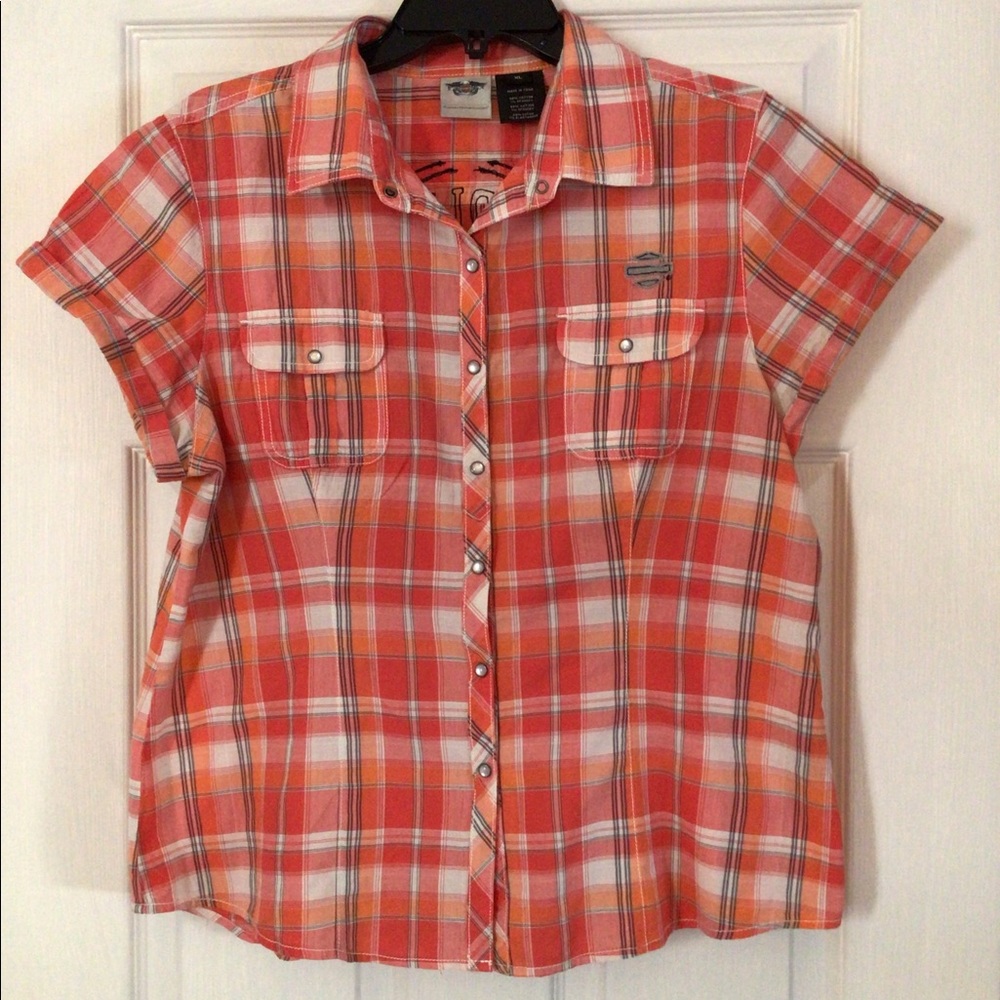 Harley-Davidson plaid short sleeve XL shirt